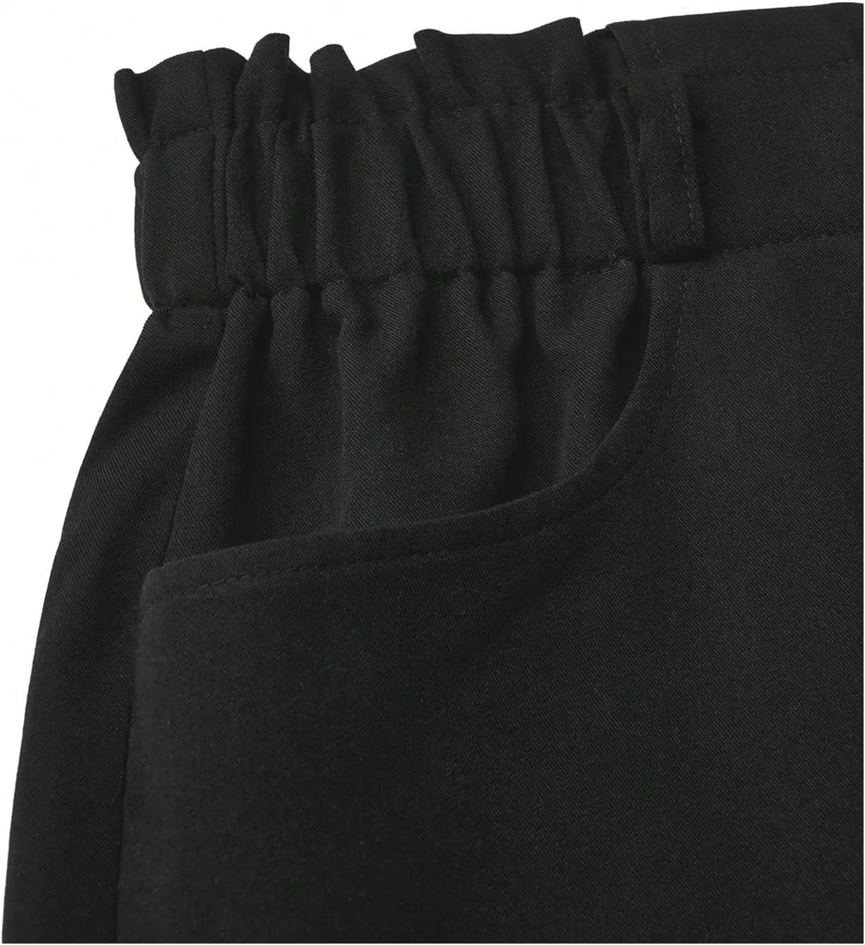 SOLY HUX Women's Plus Size Shorts Paperbag Waist Belted Dressy Casual Shorts with Pockets