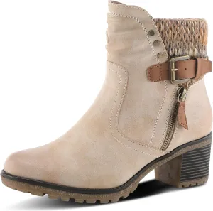 Spring Step Relife Style Rene Knee High Ankle Boots for Women | Shoes for Women with Zipper Closure, Sweater Knit Cuff and Faux Fur Insole
