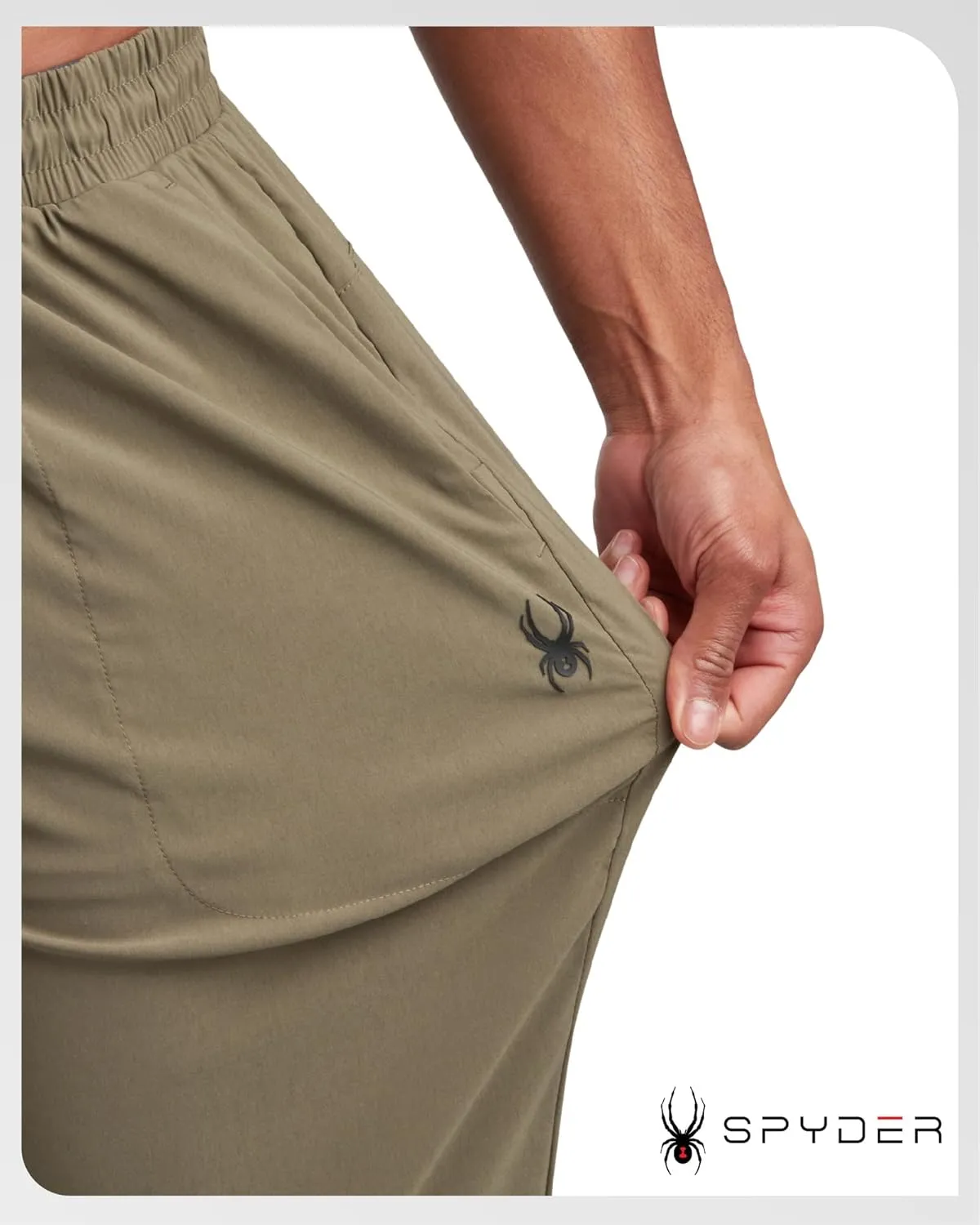 Spyder Mens Golf Pants - Lightweight Stretch Wind and Water Resistant Tech Work Dress Pants for Golf Hiking Athleisure (S-XL)