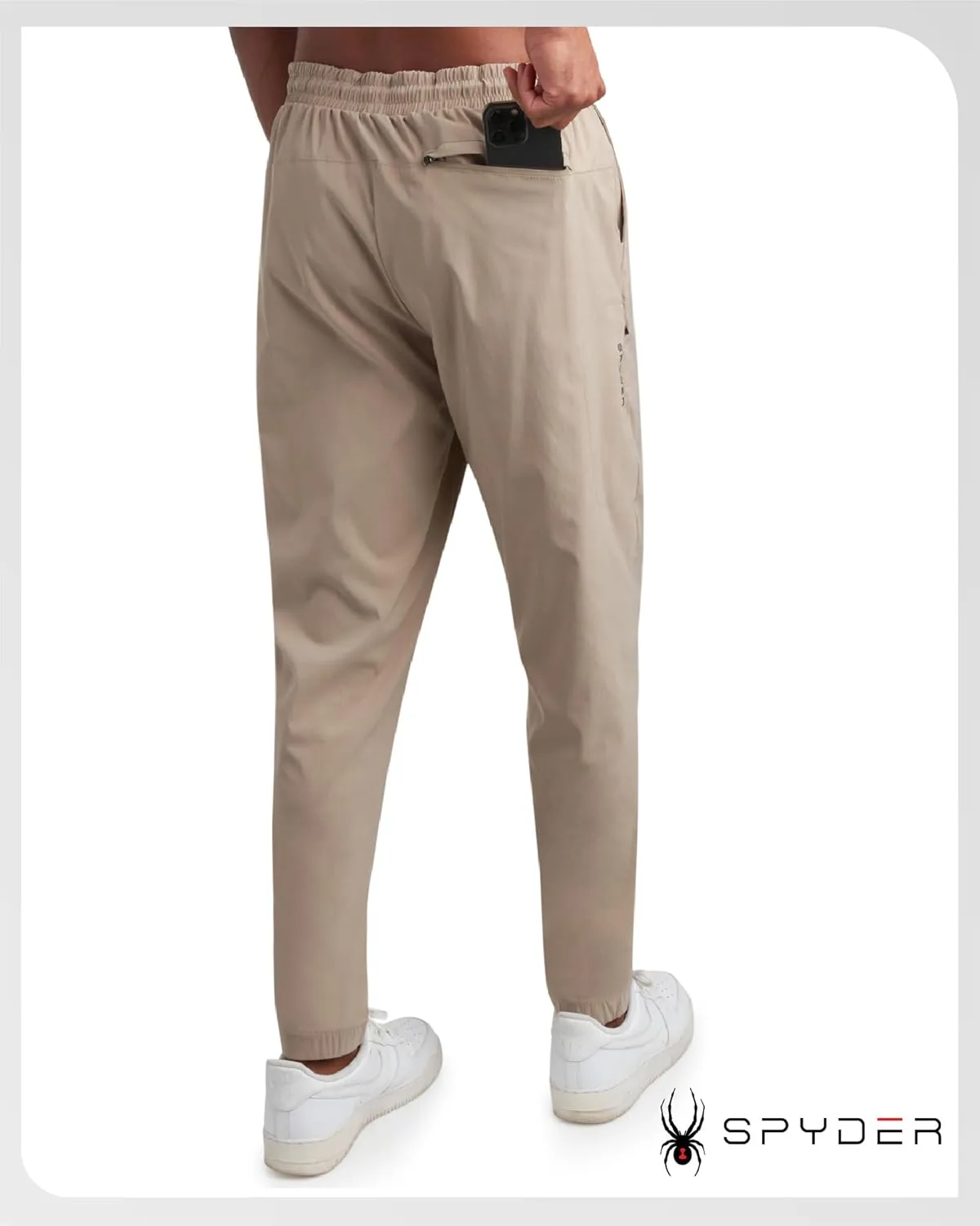 Spyder Mens Golf Pants - Lightweight Stretch Wind and Water Resistant Tech Work Dress Pants for Golf Hiking Athleisure (S-XL)