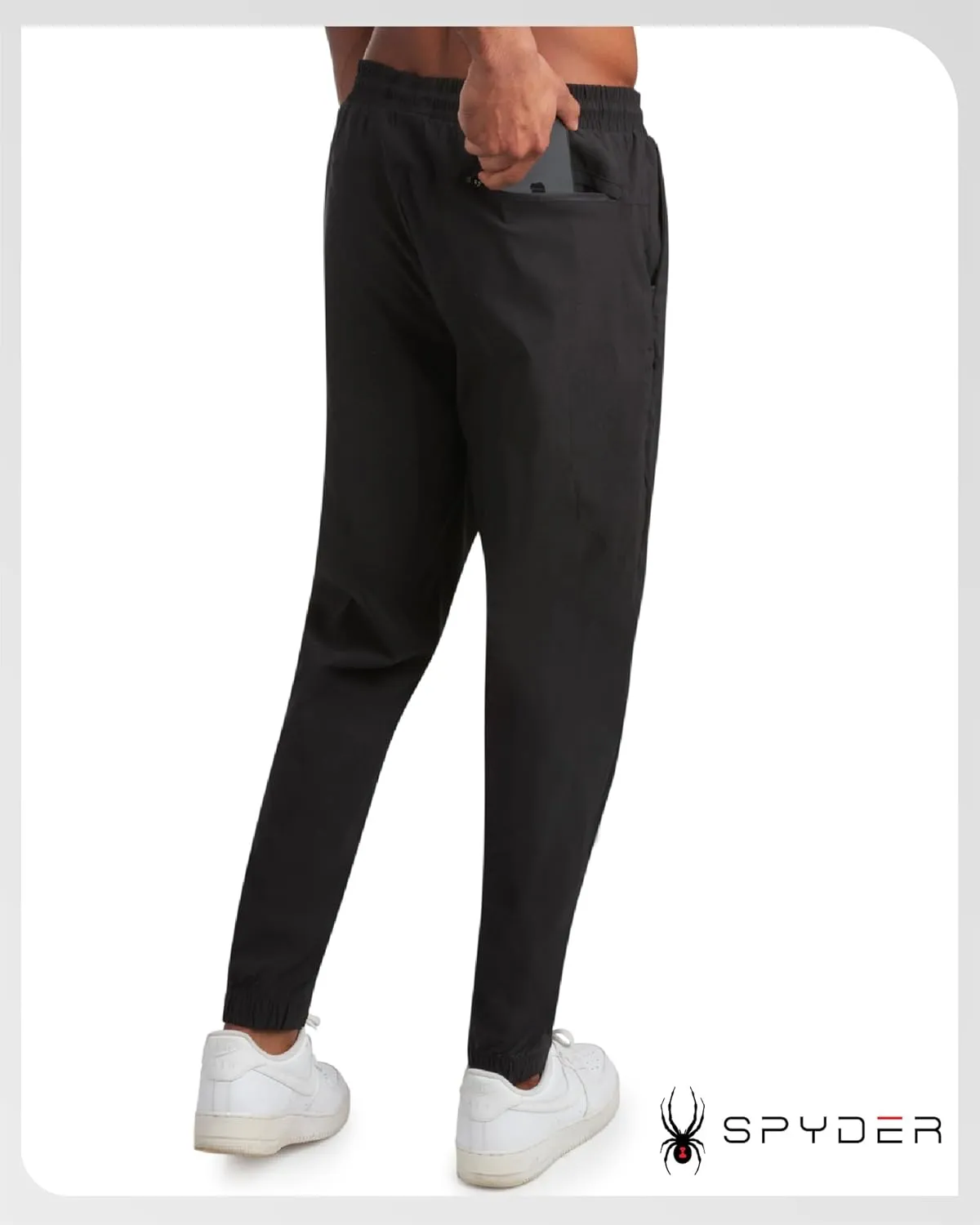 Spyder Mens Golf Pants - Lightweight Stretch Wind and Water Resistant Tech Work Dress Pants for Golf Hiking Athleisure (S-XL)