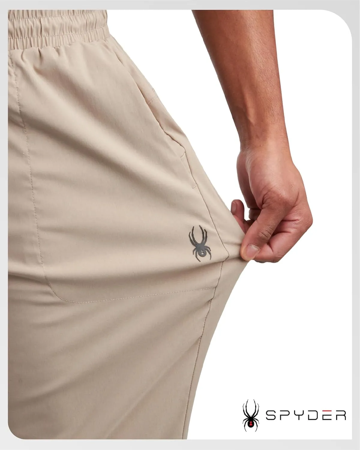 Spyder Mens Golf Pants - Lightweight Stretch Wind and Water Resistant Tech Work Dress Pants for Golf Hiking Athleisure (S-XL)