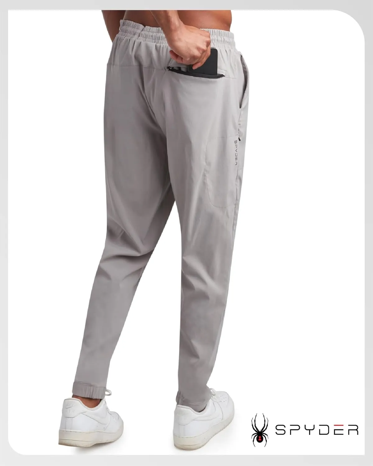 Spyder Mens Golf Pants - Lightweight Stretch Wind and Water Resistant Tech Work Dress Pants for Golf Hiking Athleisure (S-XL)