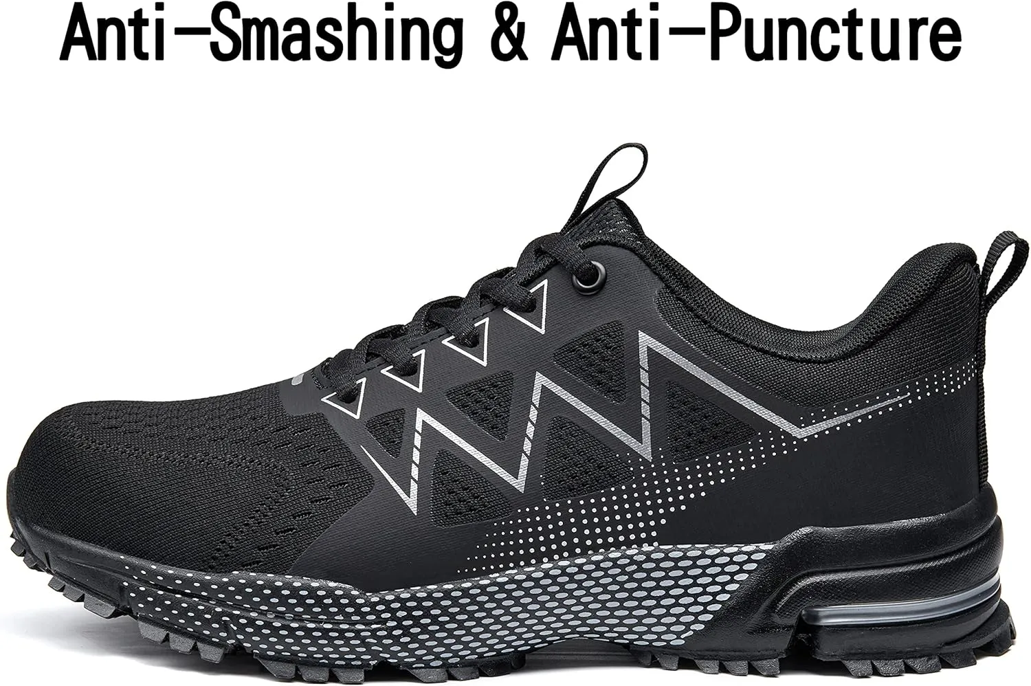 Steel Toe Shoes for Men Lightweight Steel Toe Sneakers Comfortable Puncture Proof Safety Shoes Non Slip Indestructible Work Shoes