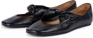 Tang'scuisins Women Stylish Slip on Frilled Knot Lightweight Ballet Flats Closed Round Toe Flats Dress Working Daily Casual Shoes Size 4-16 US