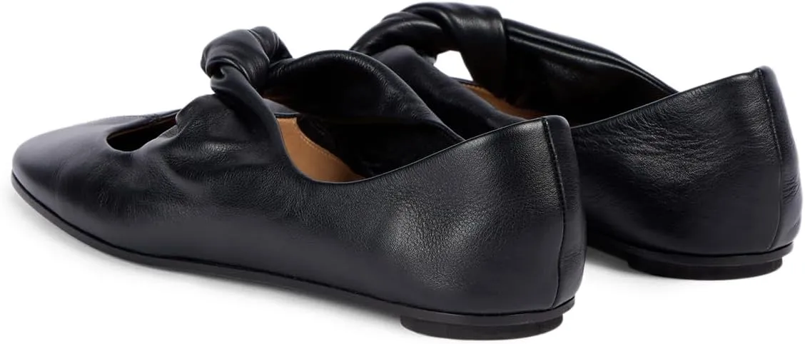 Tang'scuisins Women Stylish Slip on Frilled Knot Lightweight Ballet Flats Closed Round Toe Flats Dress Working Daily Casual Shoes Size 4-16 US