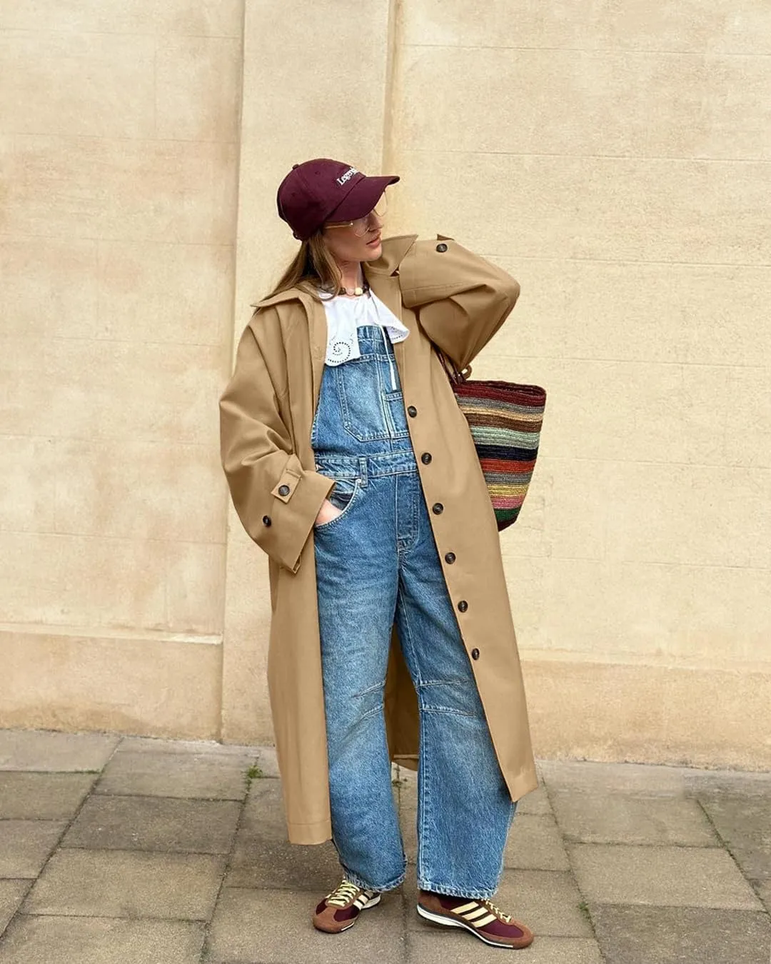 Tankaneo Womens Long Trench Coat Single Breasted Oversized Windproof Classic Lapel Fall Overcoat
