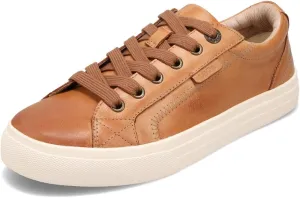 Taos Plim Soul Lux Women's Sneaker - Soft Premium Leather Lace Up Sneakers with All Day Walking Comfort and Support