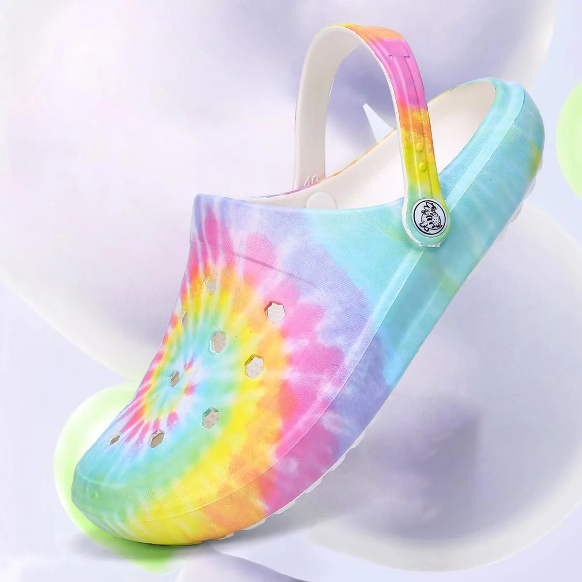 Tie-dye Womens Clogs Lightweight Slip-on Garden Shoes Cheap Slippers/Sandals/Water Shoes