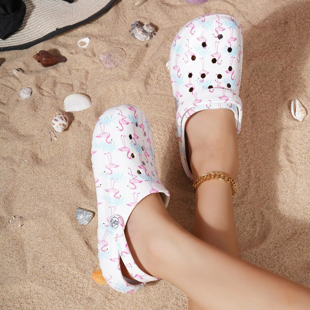 Tie-dye Womens Clogs Lightweight Slip-on Garden Shoes Cheap Slippers/Sandals/Water Shoes