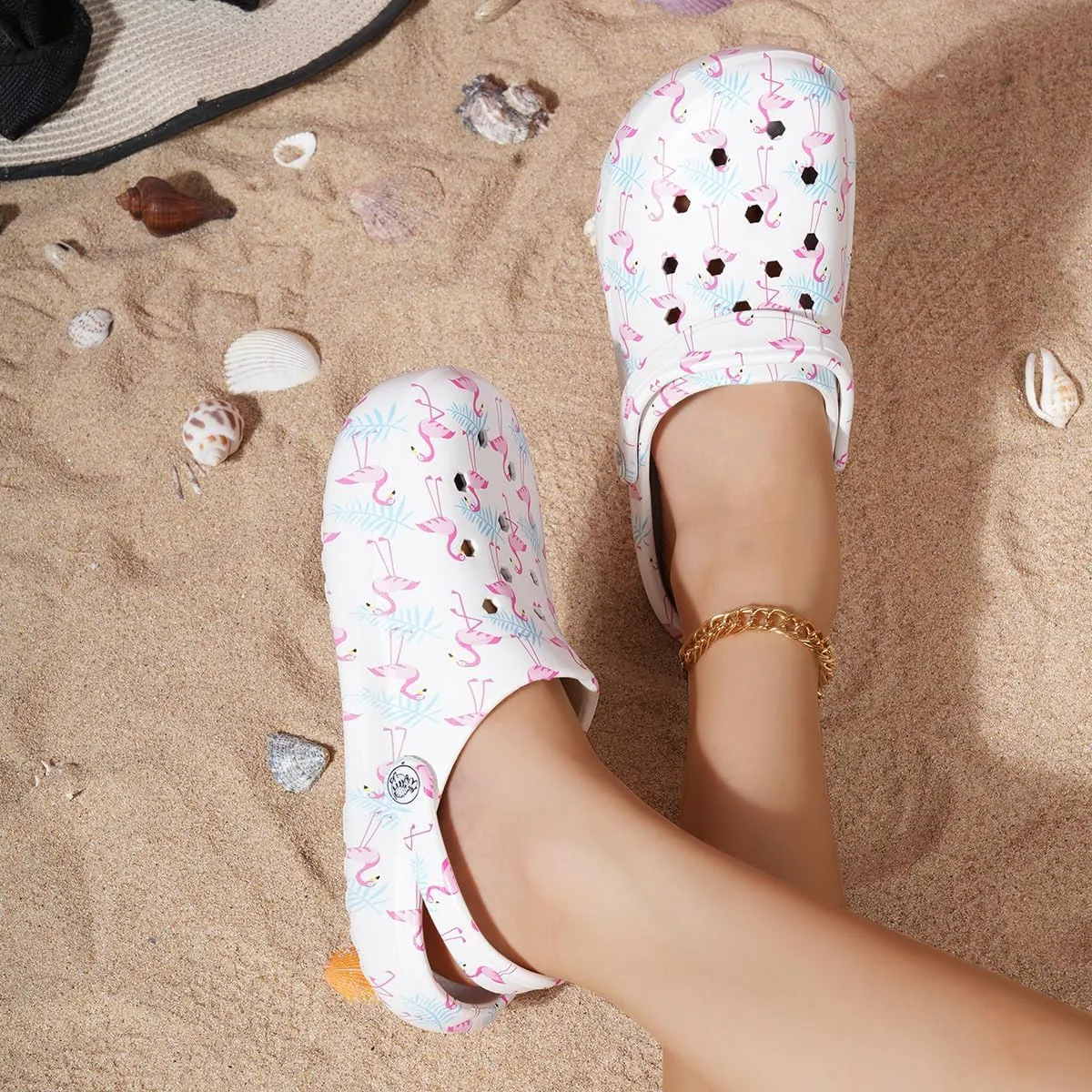 Tie-dye Womens Clogs Lightweight Slip-on Garden Shoes Cheap Slippers/Sandals/Water Shoes