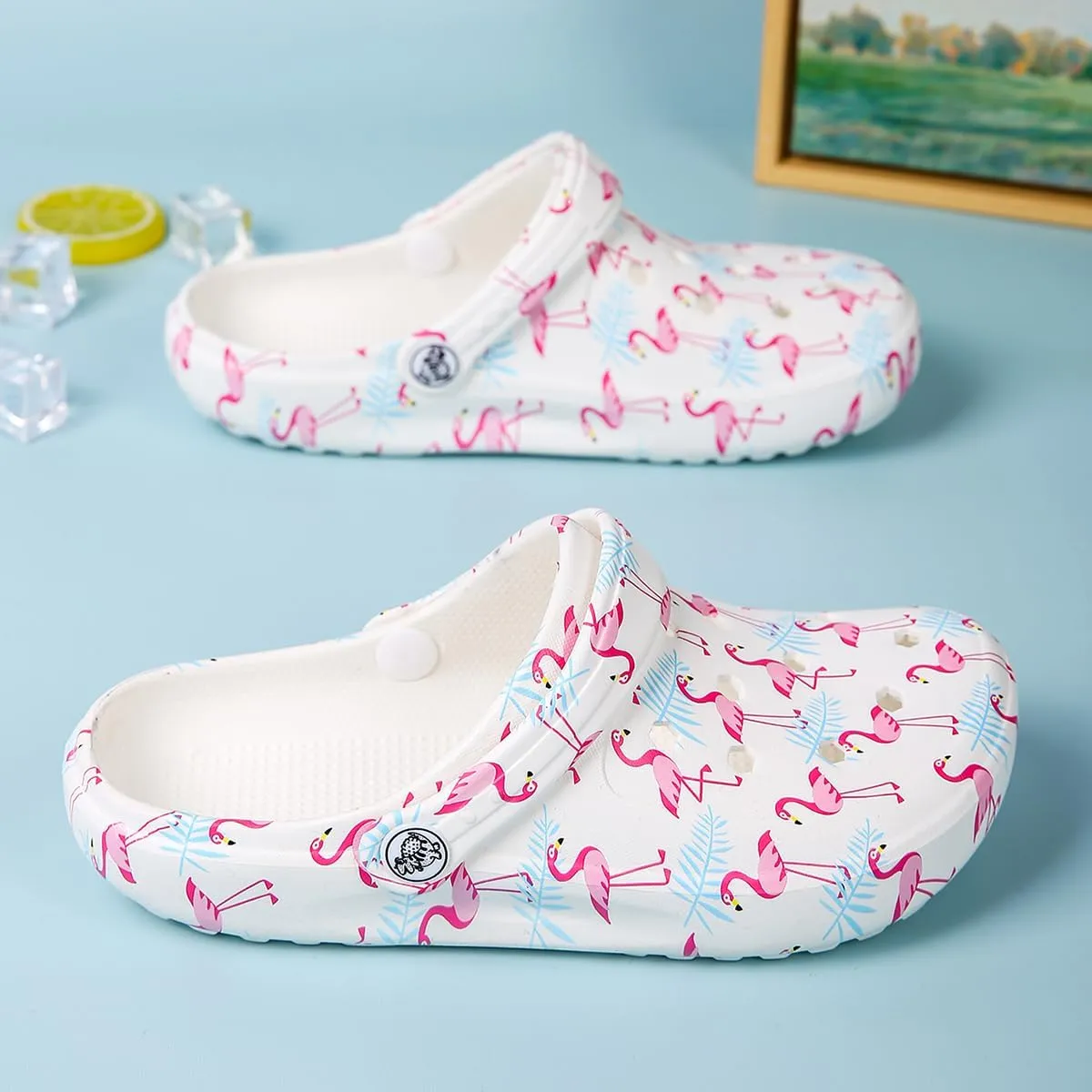 Tie-dye Womens Clogs Lightweight Slip-on Garden Shoes Cheap Slippers/Sandals/Water Shoes