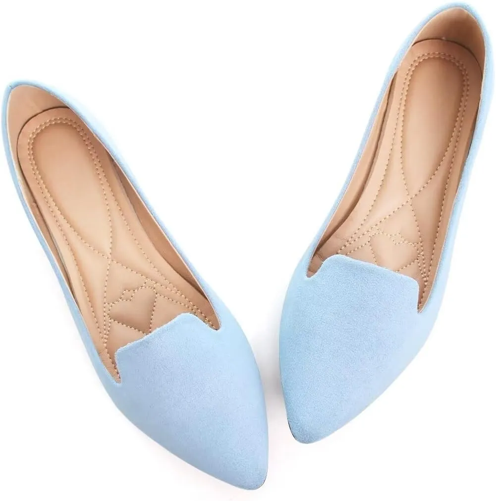 TN TANGNEST Slduv7 Women's Fashion Ballet Flats Pointed Comfortable Slip on Flat Dress Shoes