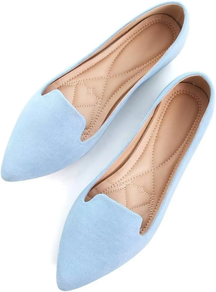 TN TANGNEST Slduv7 Women's Fashion Ballet Flats Pointed Comfortable Slip on Flat Dress Shoes