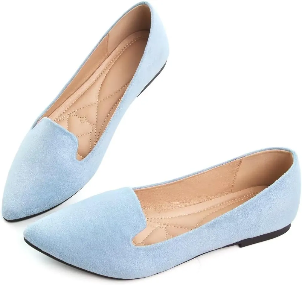 TN TANGNEST Slduv7 Women's Fashion Ballet Flats Pointed Comfortable Slip on Flat Dress Shoes