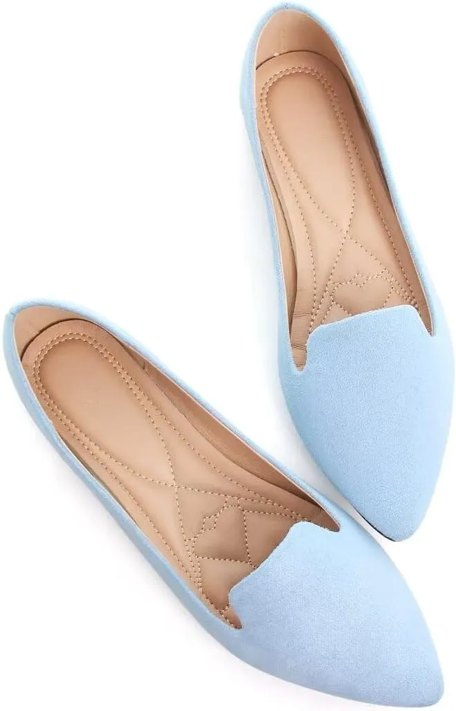 TN TANGNEST Slduv7 Women's Fashion Ballet Flats Pointed Comfortable Slip on Flat Dress Shoes