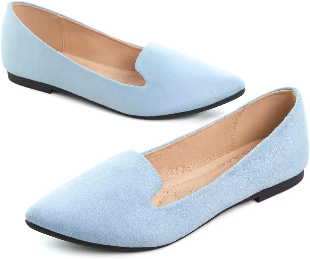 TN TANGNEST Slduv7 Women's Fashion Ballet Flats Pointed Comfortable Slip on Flat Dress Shoes