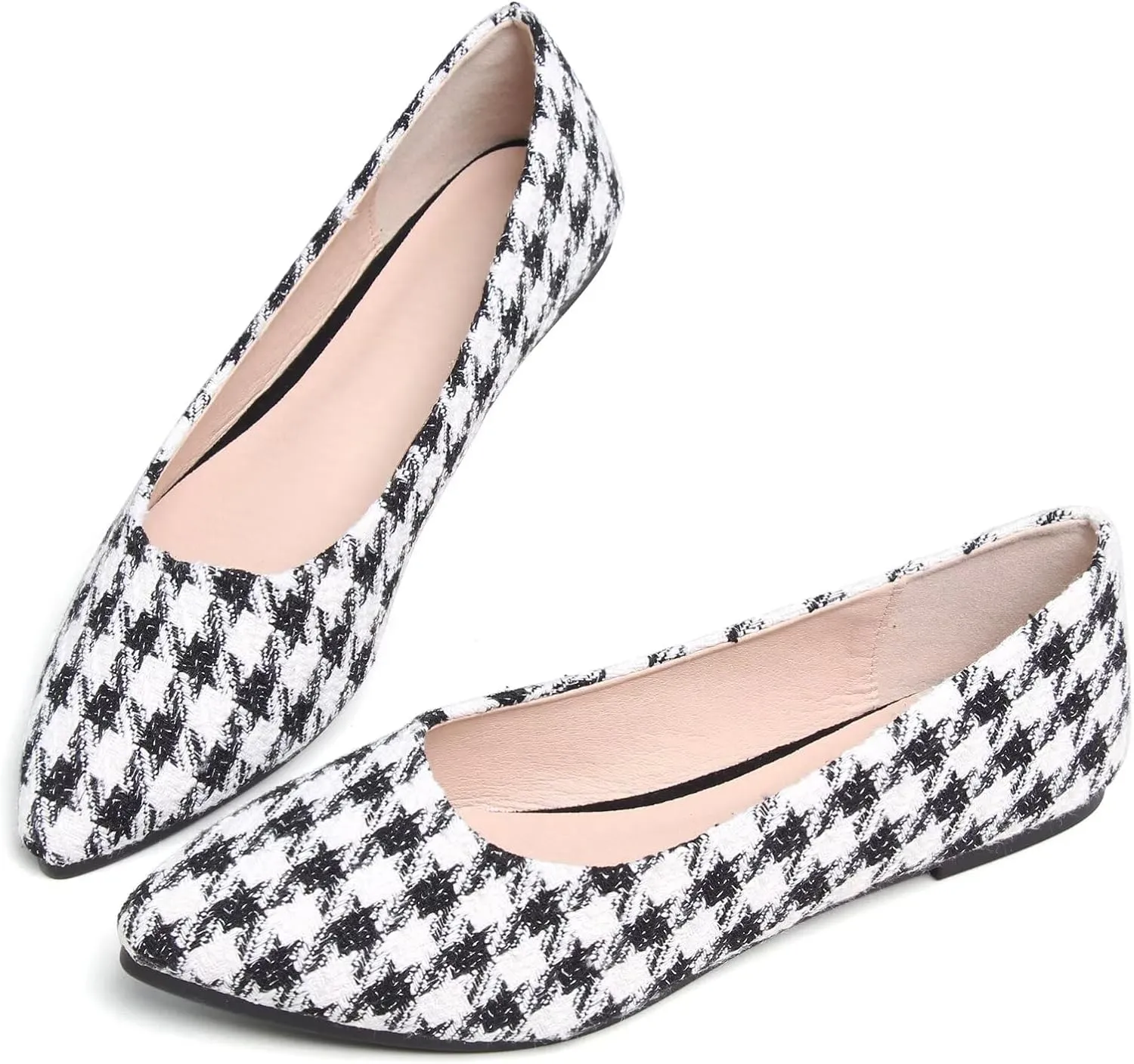 TN TANGNEST Women's Cute Slip On Ballet Flats Print Floral Flat Shoes