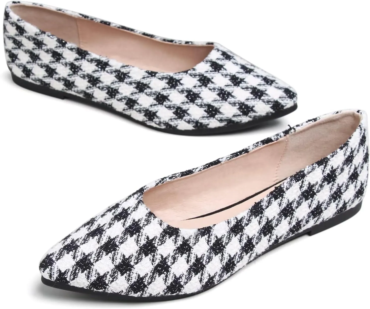 TN TANGNEST Women's Cute Slip On Ballet Flats Print Floral Flat Shoes