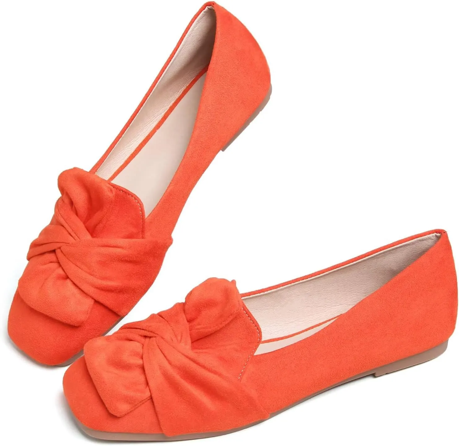 TN TANGNEST Womens Dress Flats Fashion Soft Pointed Toe Bowknot Slip On Flat Shoes