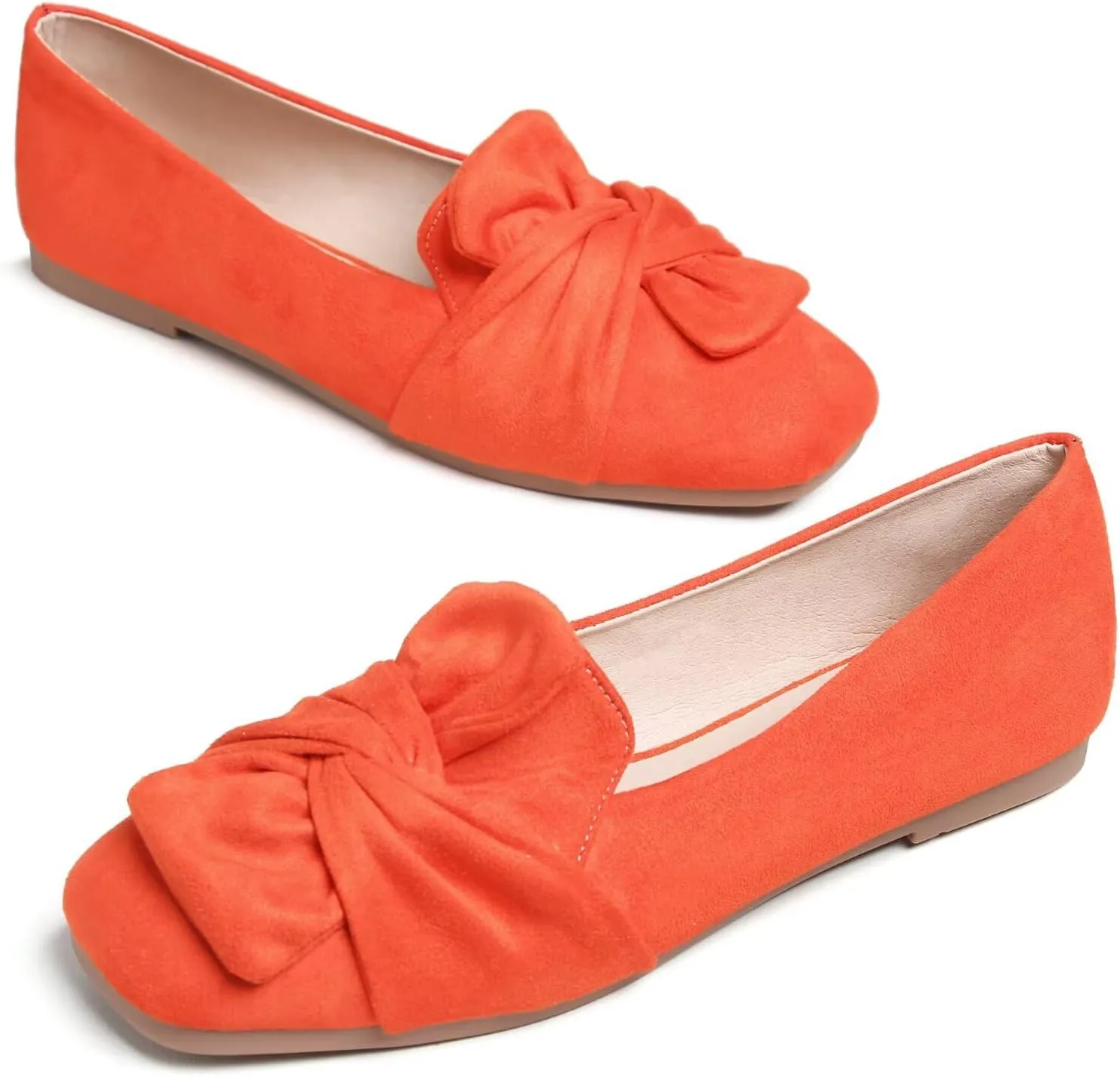 TN TANGNEST Womens Dress Flats Fashion Soft Pointed Toe Bowknot Slip On Flat Shoes