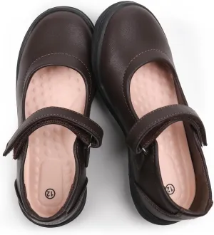 Tobfis Girl's Mary Jane Flats Lightweight School Uniform Shoes Black Dress Shoes (Toddler/Little Kid/Big Kid/Youth)
