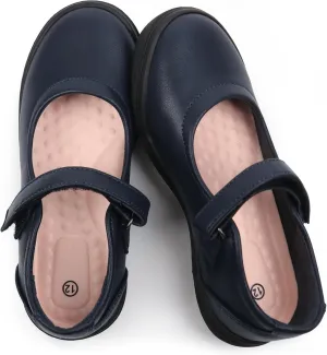Tobfis Girl's Mary Jane Flats Lightweight School Uniform Shoes Black Dress Shoes (Toddler/Little Kid/Big Kid/Youth)