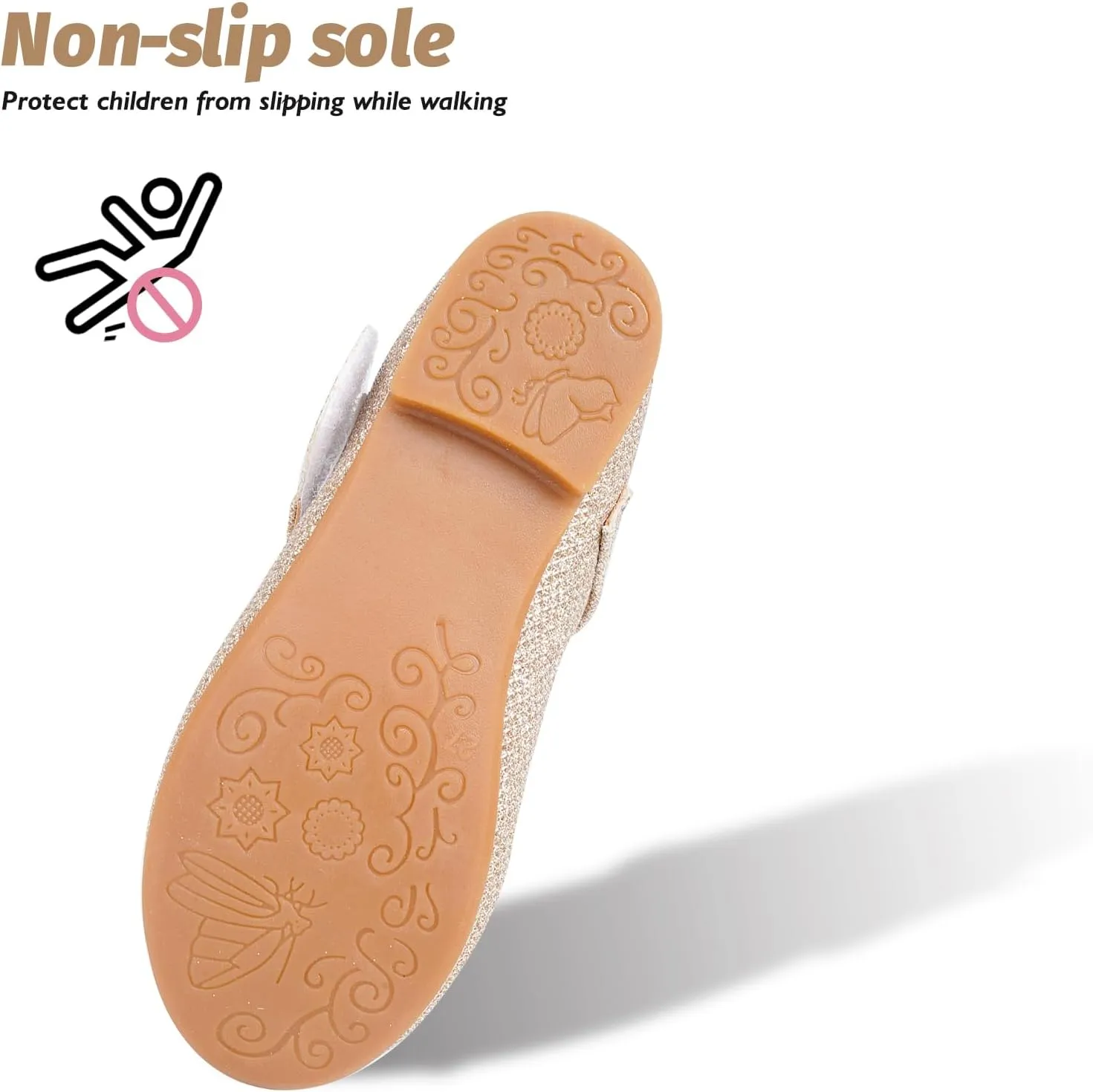 Toddler Girls Flats Mary Jane Shoes Flower Girl Dress Shoes School Wedding Party Ballet Flats for Little Kids