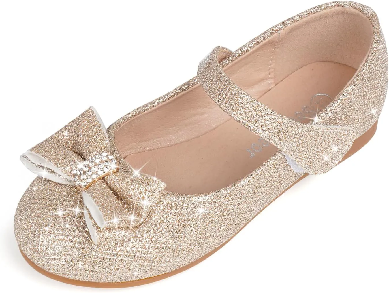 Toddler Girls Flats Mary Jane Shoes Flower Girl Dress Shoes School Wedding Party Ballet Flats for Little Kids