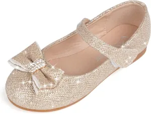 Toddler Girls Flats Mary Jane Shoes Flower Girl Dress Shoes School Wedding Party Ballet Flats for Little Kids