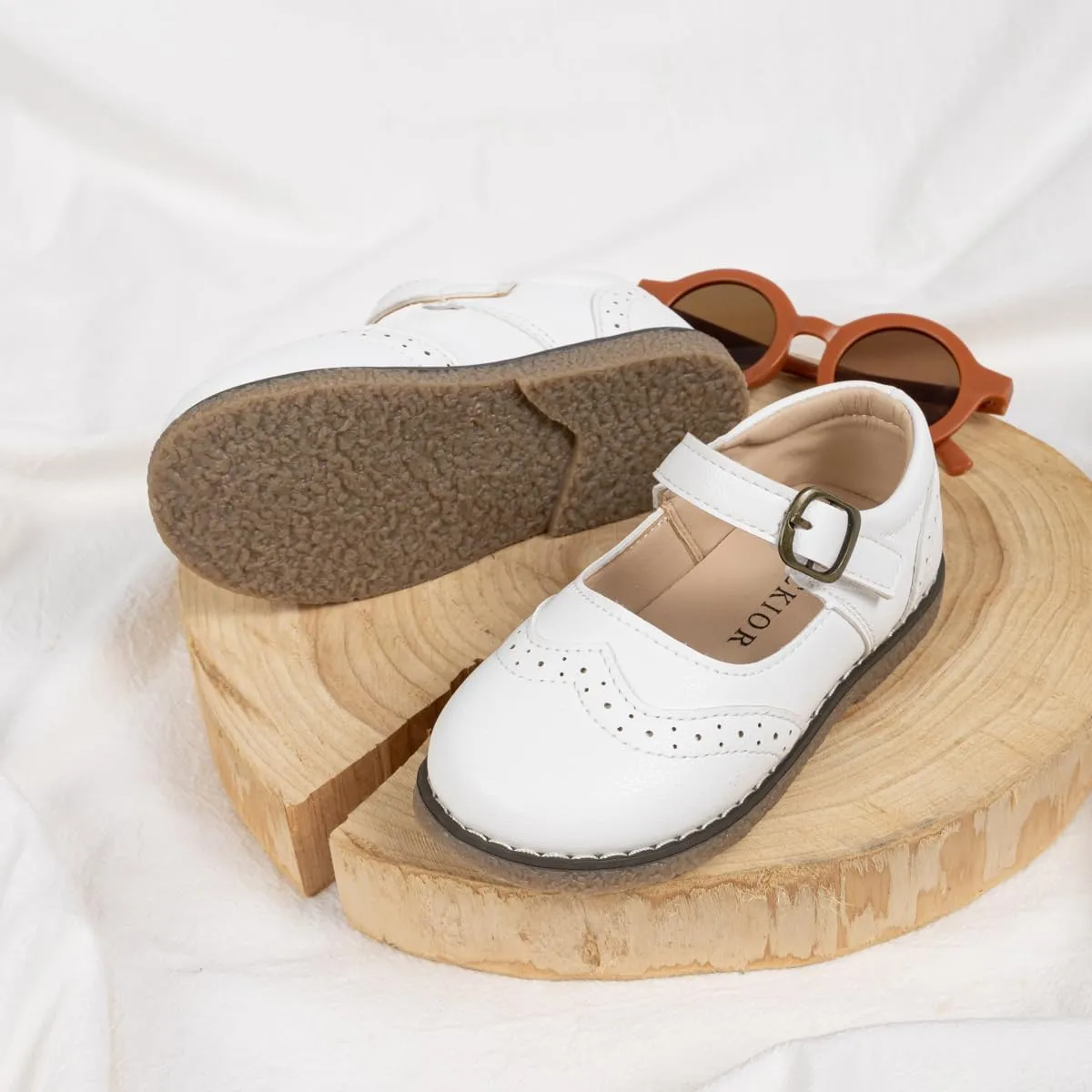 Toddler Girls Mary Jane Dress Shoes Ballet Flats Little Girls Soft Slip-On Bowknot Princess Shoes Wedding Party Casual Walking School Uniform Moccasins Baptism Shoes