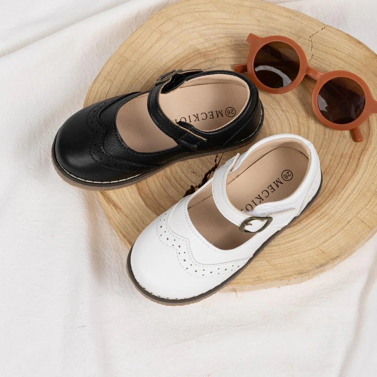 Toddler Girls Mary Jane Dress Shoes Ballet Flats Little Girls Soft Slip-On Bowknot Princess Shoes Wedding Party Casual Walking School Uniform Moccasins Baptism Shoes