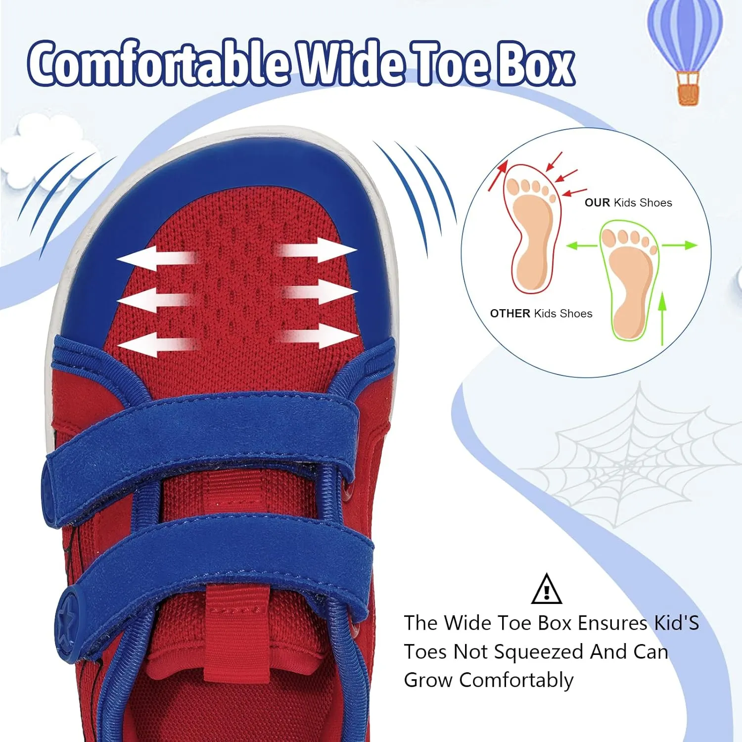 Toddler Little Kid Wide Barefoot Shoes Boys Girls Sneakers Kids Tennis Shoe Zero Drop Minimalist Non Slip Lightweight Comfortable Healthy Running Shoes