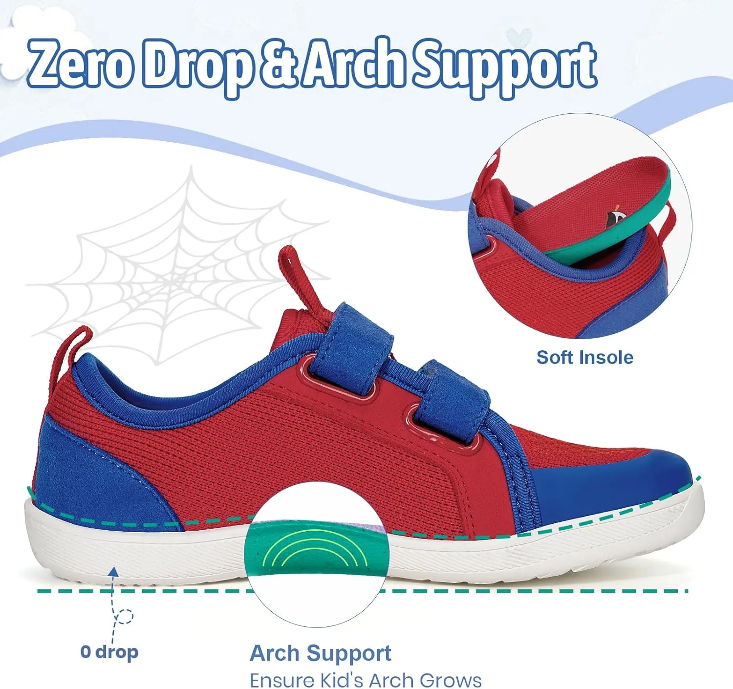Toddler Little Kid Wide Barefoot Shoes Boys Girls Sneakers Kids Tennis Shoe Zero Drop Minimalist Non Slip Lightweight Comfortable Healthy Running Shoes
