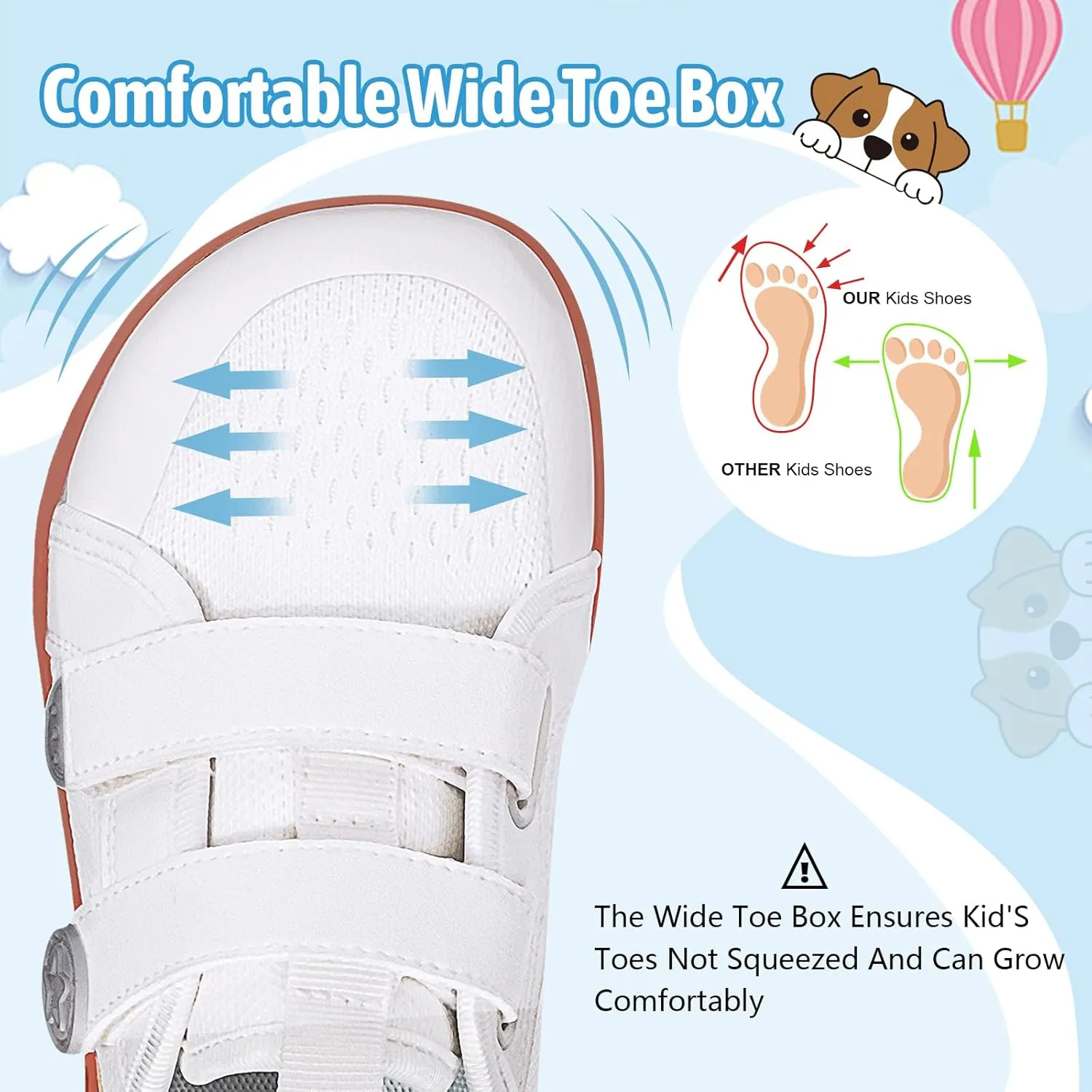 Toddler Little Kid Wide Barefoot Shoes Boys Girls Sneakers Kids Tennis Shoe Zero Drop Minimalist Non Slip Lightweight Comfortable Healthy Running Shoes