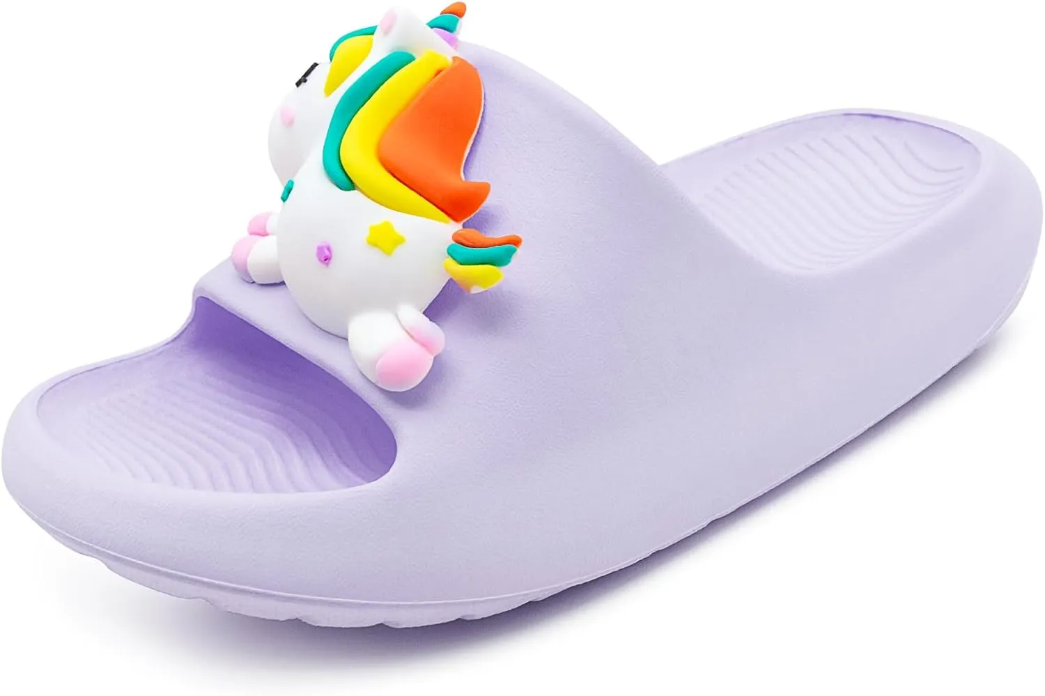 Toddler Little Kids Slide Sandals Comfy Non-slip Unicorn Summer Beach Pool Water Shoes Thick Sole Boys Girls Shower Slippers