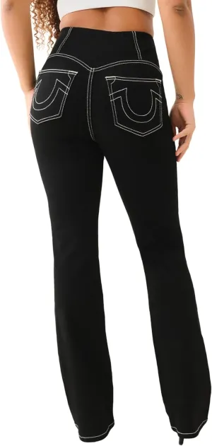 True Religion Women's Becca High-Rise Bootcut Jeans with Corset Detailing