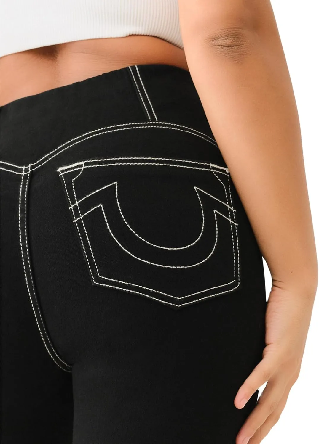True Religion Women's Becca High-Rise Bootcut Jeans with Corset Detailing