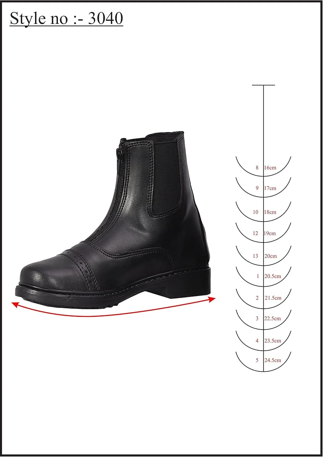 TuffRider Children's Starter Front Zip Paddock Boots | Kids Equestrian Horse Riding English Boots