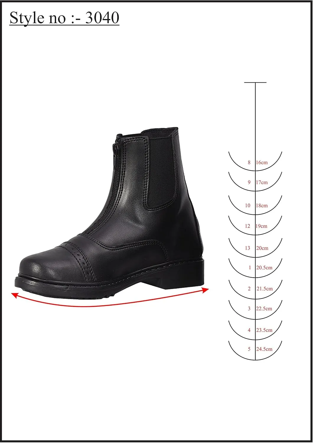 TuffRider Children's Starter Front Zip Paddock Boots | Kids Equestrian Horse Riding English Boots