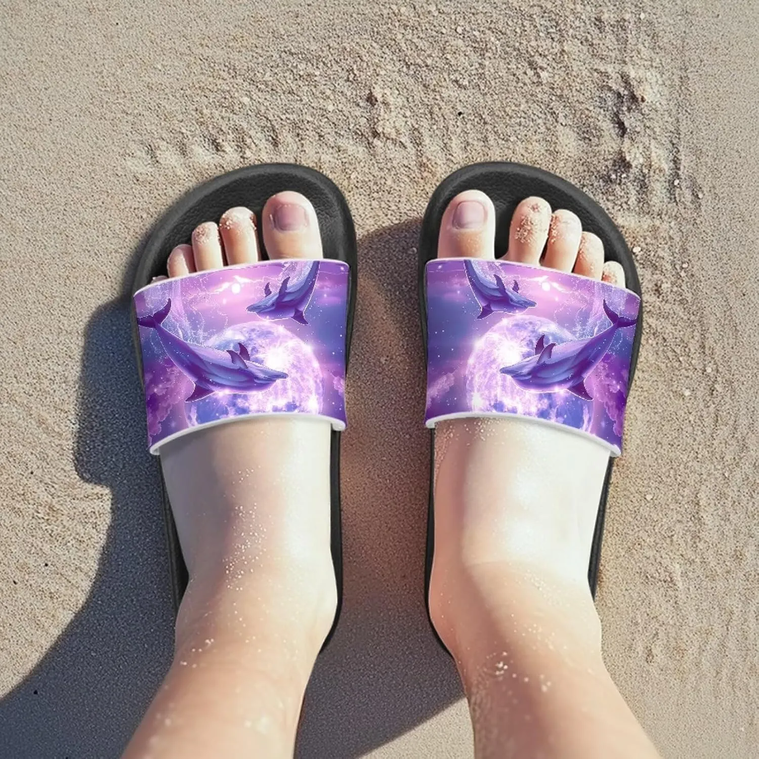 Unisex Slides for Girls Boys Comfortable Slippers Slides Non-slip Shower Shoes House Fashion Thick for Indoor & Outdoor Gifts