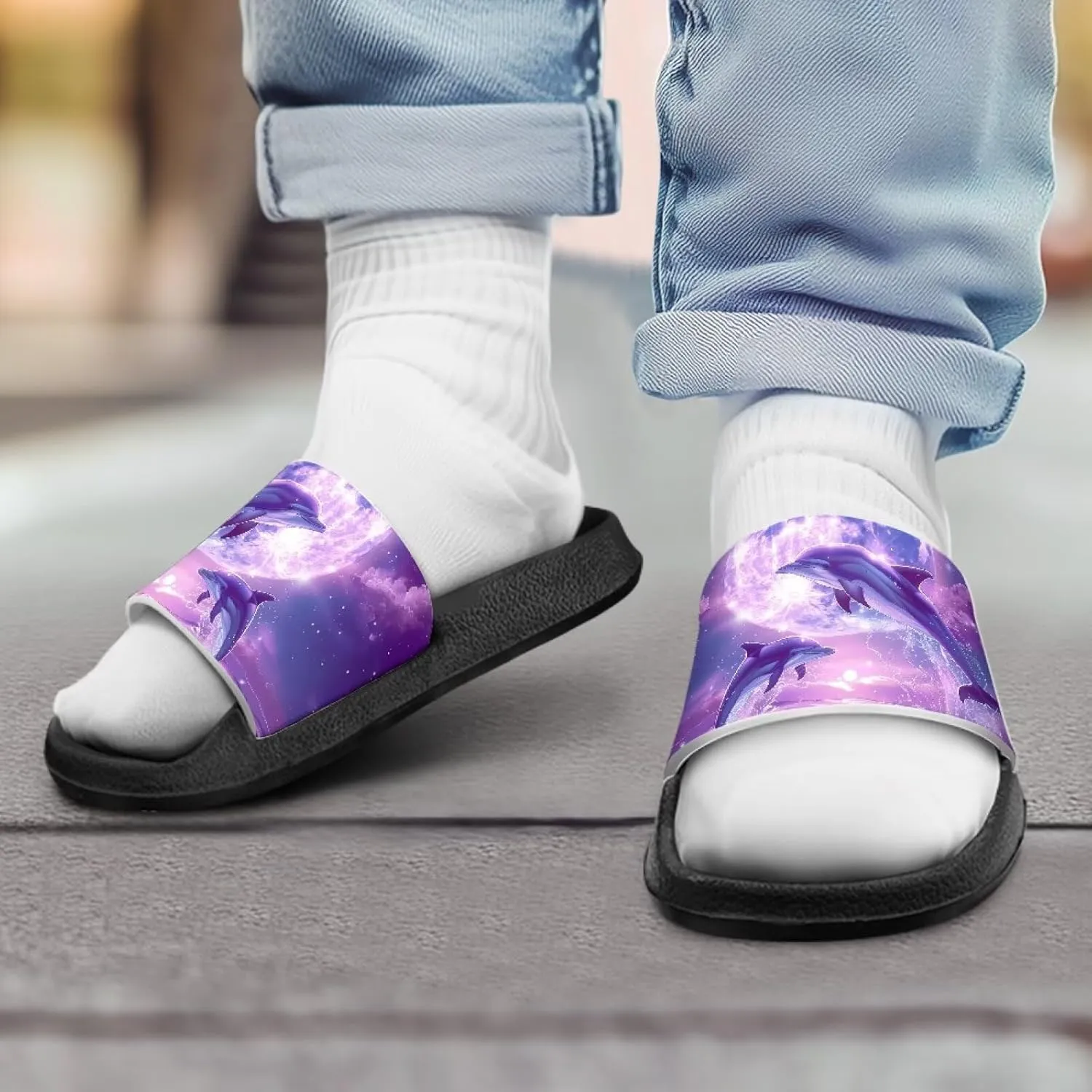 Unisex Slides for Girls Boys Comfortable Slippers Slides Non-slip Shower Shoes House Fashion Thick for Indoor & Outdoor Gifts