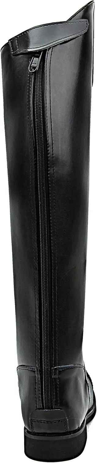 Women Ladies Victory Leather English Field Boots Horse Back Riding Equestrian Black