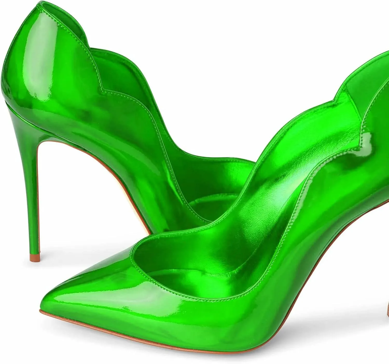 Women Pumps Sexy Pointed High Heel Patent Leather Classic Stilettos Slip On Office Office Lady Casual Dress Party Shoes