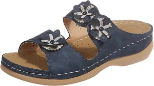 Women Shoes Sandals Thick Sole Wedge Heel Lightweights Flowers Casual And Comfortable Cute Fancy Sandals for Women Wedge