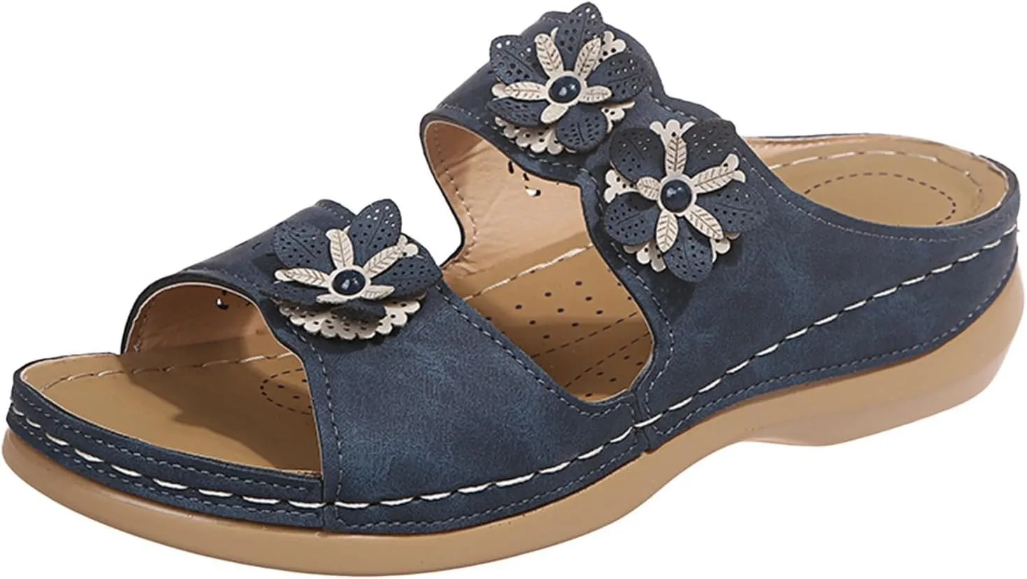 Women Shoes Sandals Thick Sole Wedge Heel Lightweights Flowers Casual And Comfortable Cute Fancy Sandals for Women Wedge