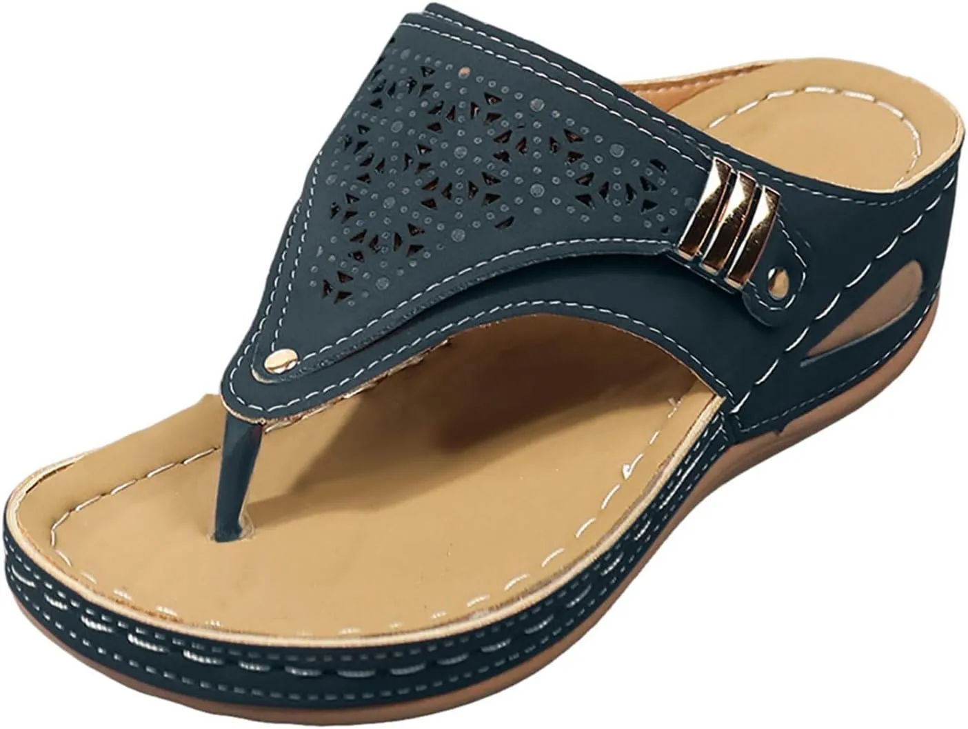 Women Shoes Wedge Heel Platform Sandals Stylish Correctable Bohemian Beach Espadrille Wedges Shoes for Women Sandals