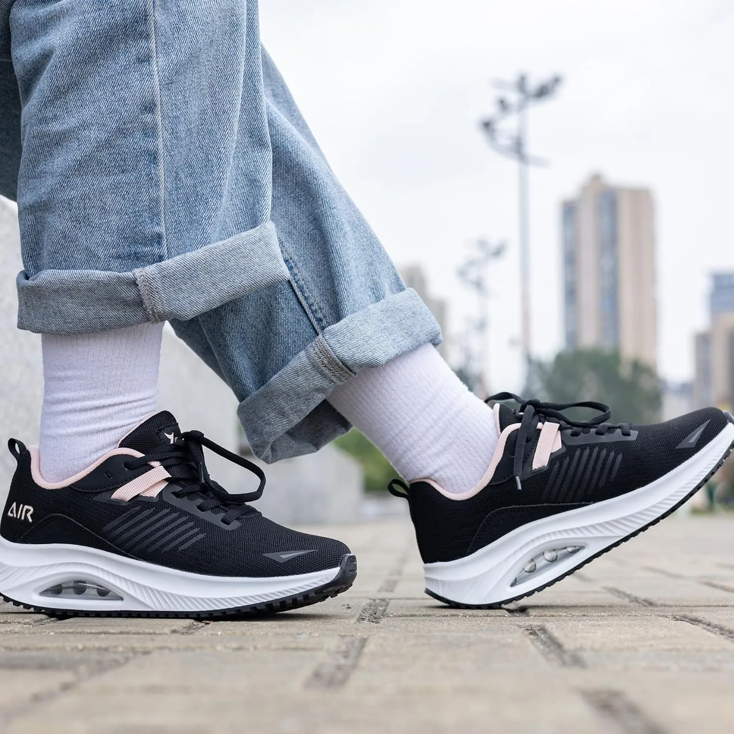Womens Air Walking Shoes with Arch Support Tennis Orthotic Comfortable Sneakers for Plantar Fasciitis Pain Relief US 6-11