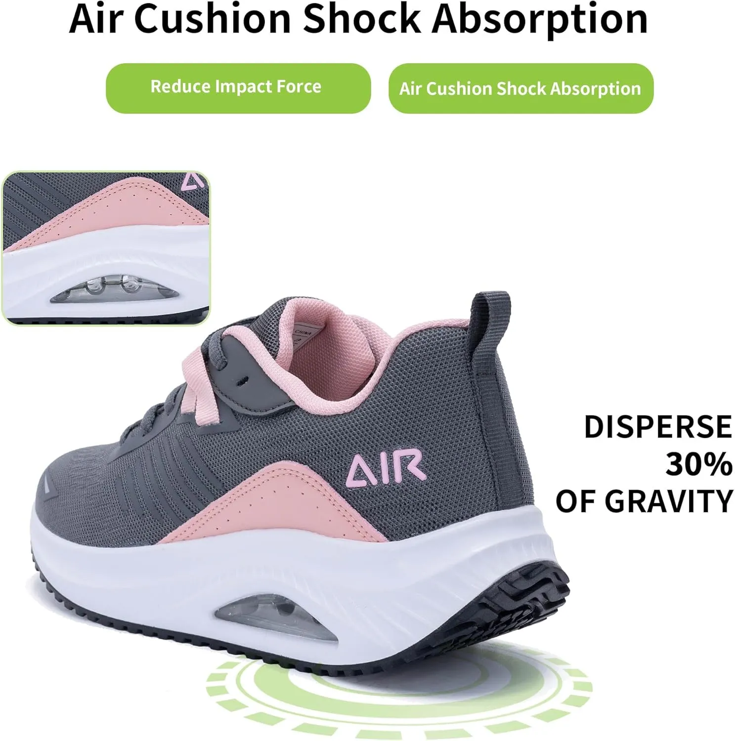 Womens Air Walking Shoes with Arch Support Tennis Orthotic Comfortable Sneakers for Plantar Fasciitis Pain Relief US 6-11
