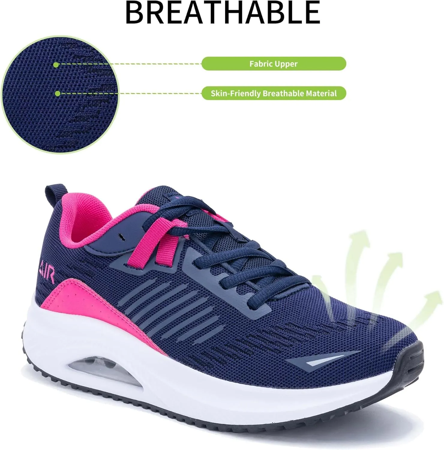 Womens Air Walking Shoes with Arch Support Tennis Orthotic Comfortable Sneakers for Plantar Fasciitis Pain Relief US 6-11